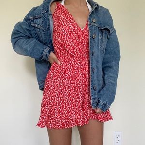 NWT Red Floral Romper